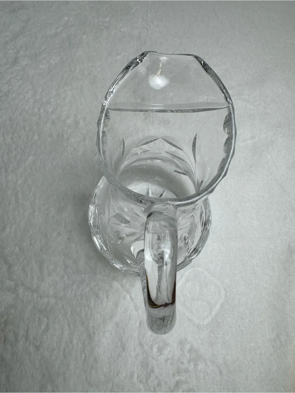 Antique 8” Jug Pitcher ABP American Brilliant Period Cut Glass Daisy Flower